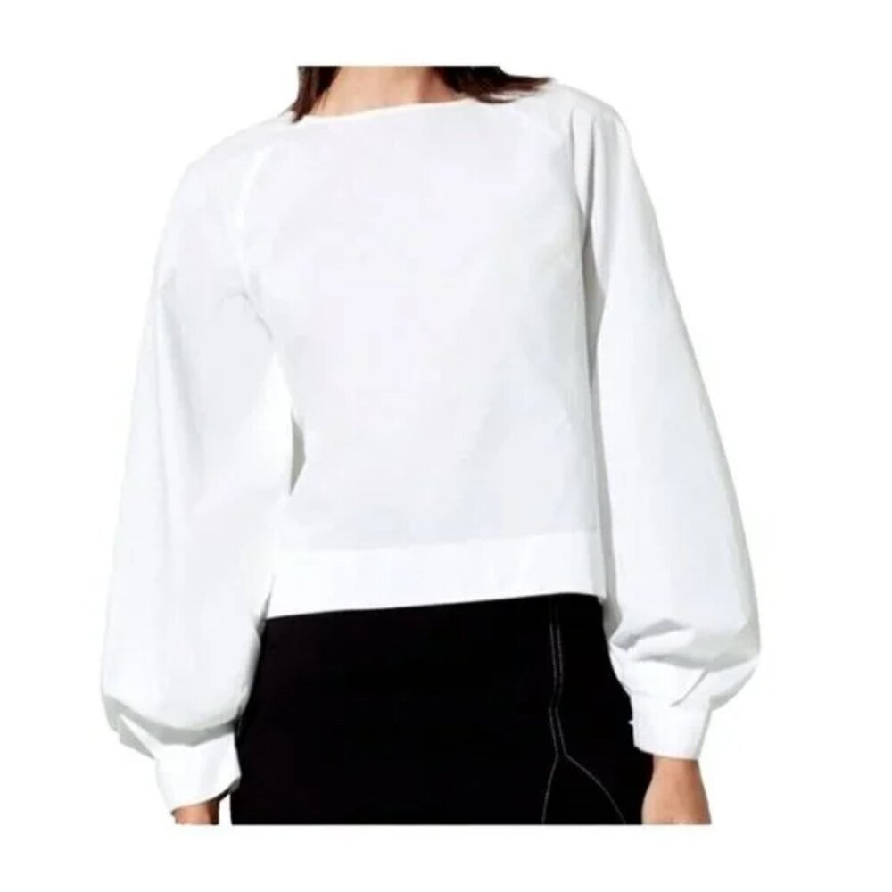 Aritzia Babaton White Niki Blouse